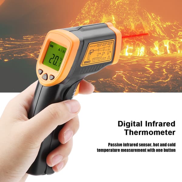 Smart Sensor AR320 Berøringsfri LCD-skjerm Laser Digital Infrarød Termometer