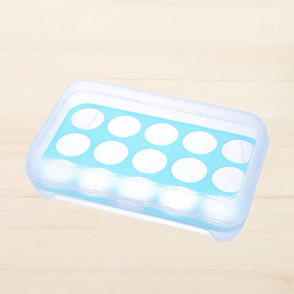 15-roms eggoppbevaringsboks blå