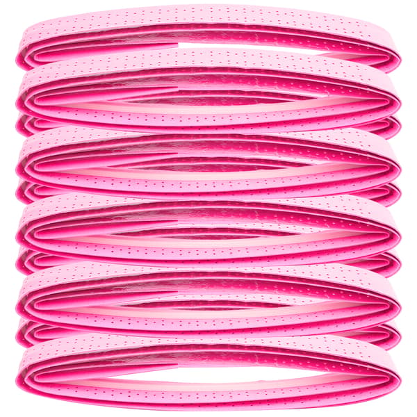 Perforert Antiskli Badminton Racket Overgrep Svettebestandig Fluorescerende Rosa