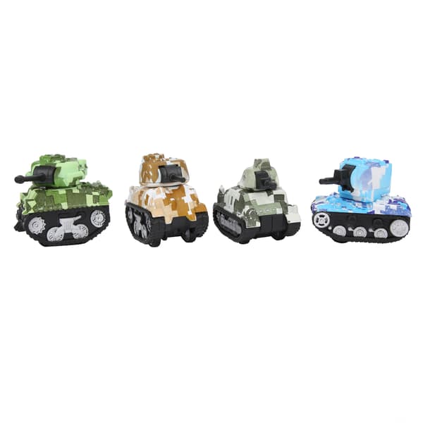 4 kpl Alloy Camouflage Tank Pull Back Lelumalli Simulaatiolahja