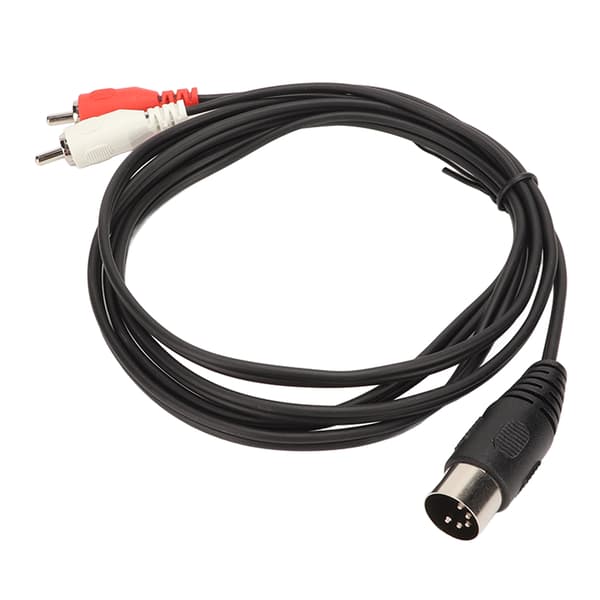 5 Pin DIN Han til 2 RCA Han Kabel PVC Tråd Cover Lydforbindelse til CD Afspiller VCR DVD Phono LD