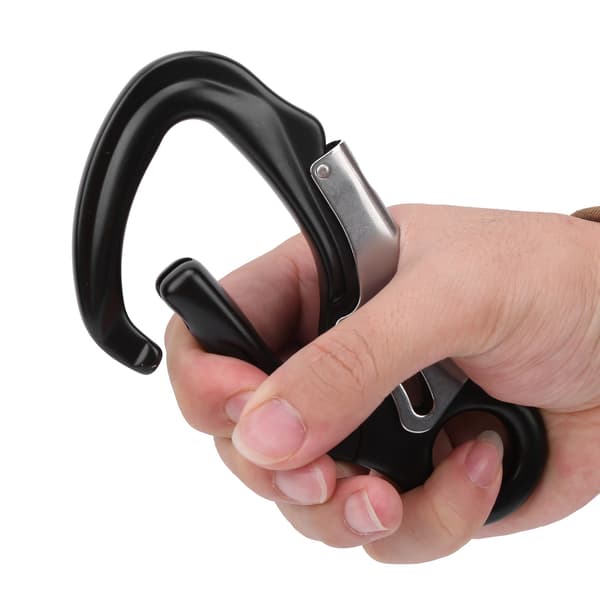 Camnal AutoLock D Låsende Snap Aluminium Krogklips til Klatring Sort