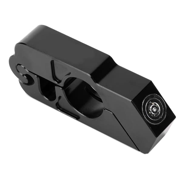 Motorcykel CNC Aluminium Legering Bremsegreb Tyverisikring Styrgreb Lås Sort