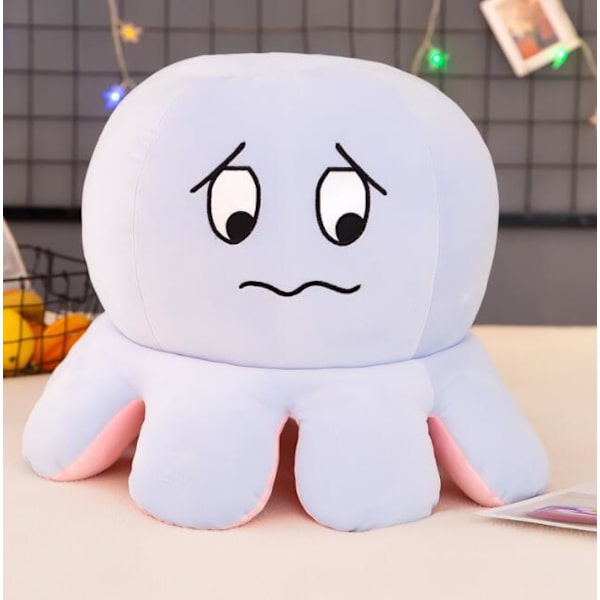 Söt Flip Octopus Doll Double Face Expression Flip Octopus D 45cm