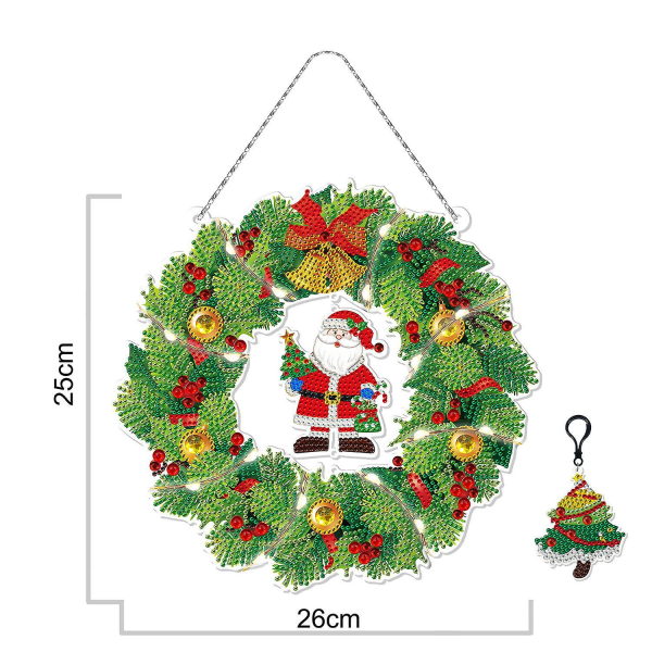 Jul DIY handgjorda strass krans prydnad grön