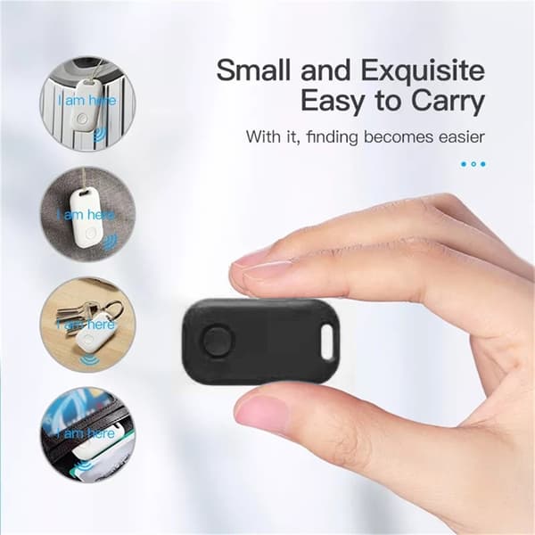Smart Bluetooth Tracker til Android iOS Mist aldrig barn kæledyr taske nøgler sort
