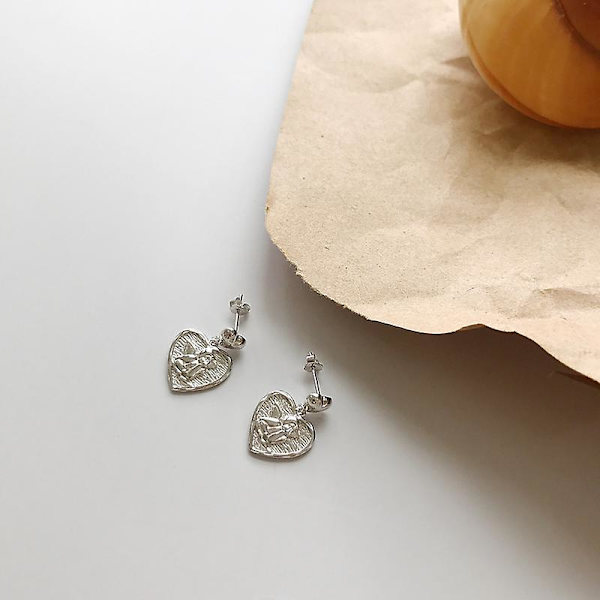Örhängen Silver S925 Heart Stud Modesmycken Ac7534