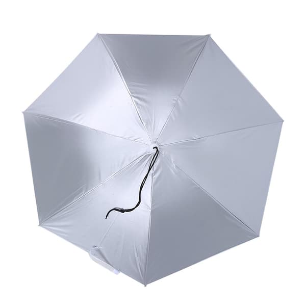 Vikbar hattparaply Vindtät Solskyddsdesign Silverblå 77cm