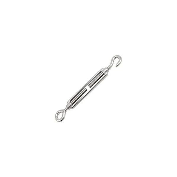 10-pack M4 krokar och ögon C till O Spänne 304 rostfritt stål Heavy Duty Spänning Wire Rep Hardware Kit för solskydd