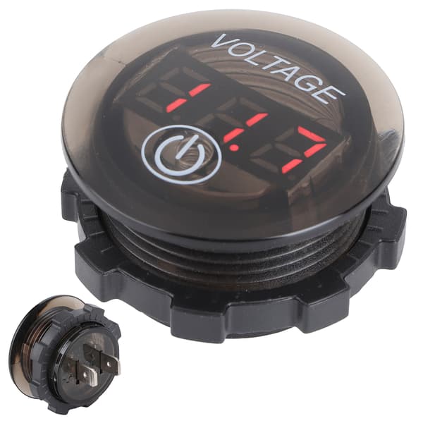 Universal LED DC Digital Voltmeter Bilbatteri Måler 12V 24V Touch Switch Rød