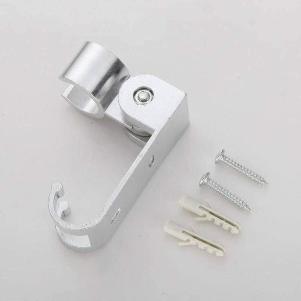 Vægmonteret brusehovedholder, brusehovedholder, justerbar holder med 2 kroge, brusehoved og sprøjteholder,