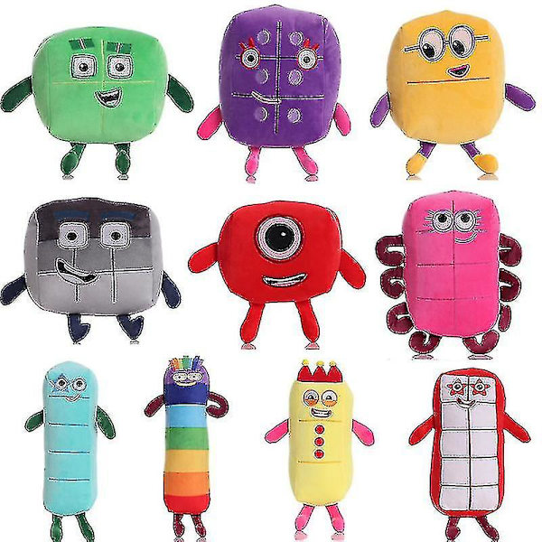 Numberblocks plyschdocka digital byggklossleksak 6