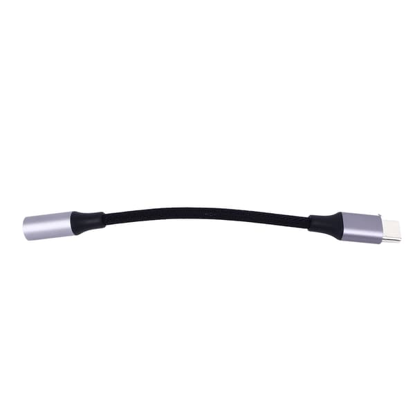 USB C til 3,5 mm lydjack-adapter fleksibelt AUX-kabel til telefon tablet