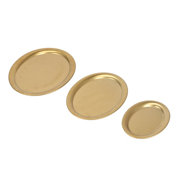 Rustfritt stål speilpolert dessertbrett gull snacks smykker display plate