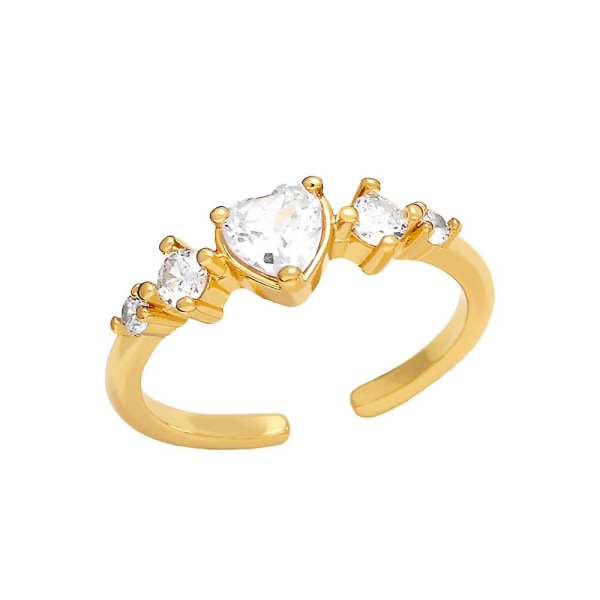 Sormus Vintage Zircon Heart Stud Muotikorut Ac9228 Pink