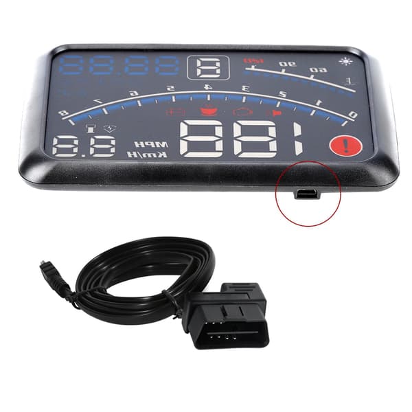 Universal HUD Bil Display MPH KMH Hastighedsgrænse Advarsel Plug and Play