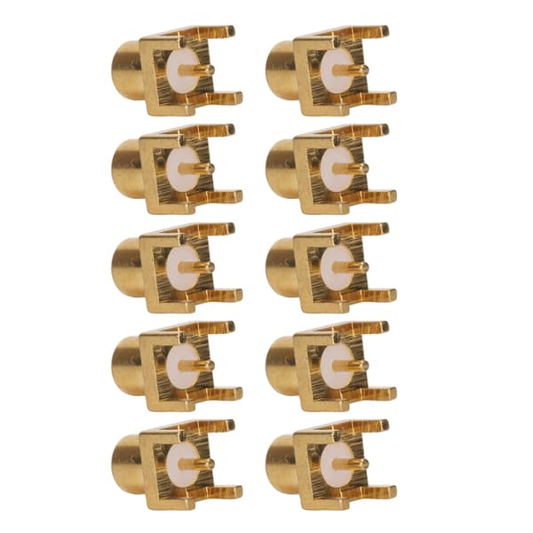 MCX Socket PCB Loddeplate Endekontakter - 10 stk