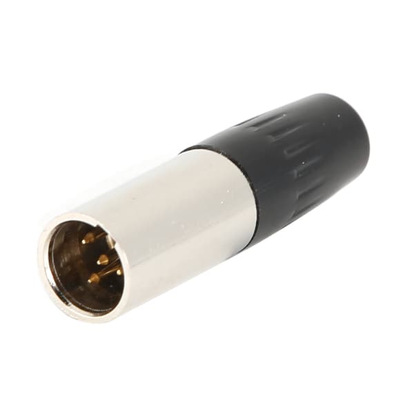 5 stk. 4-pinners XLR hannmikrofonkabeladapter MIC-lydplugg