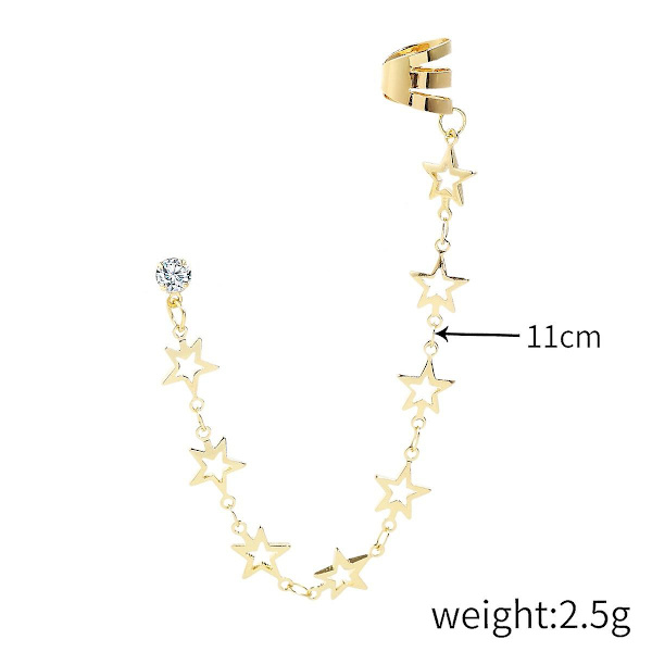 Örhängen Ear Cuff Clip Star Modesmycken B1943 E229