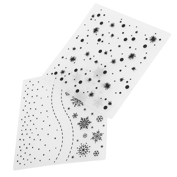 2 stk. Plastpregefolder DIY Kortlaging Papirkunst Scrapbooking Preget mal