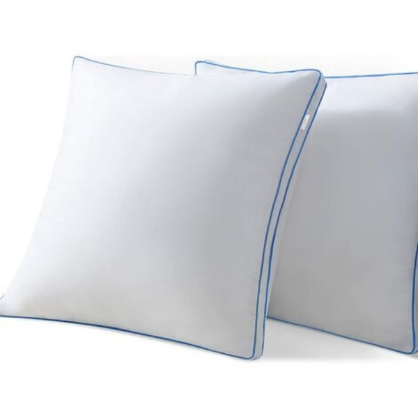 Kuddar 48x78 Set om 2 Mjuk kudd, Vit-Blå, 1300g
