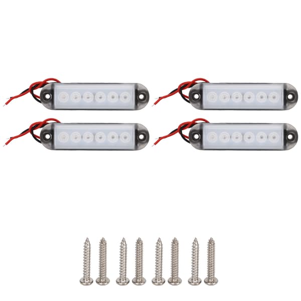 4 st LED Sidomarkeringsljus Interiör 12V Stabilt PC-material för Husbilar Båtar Yachter