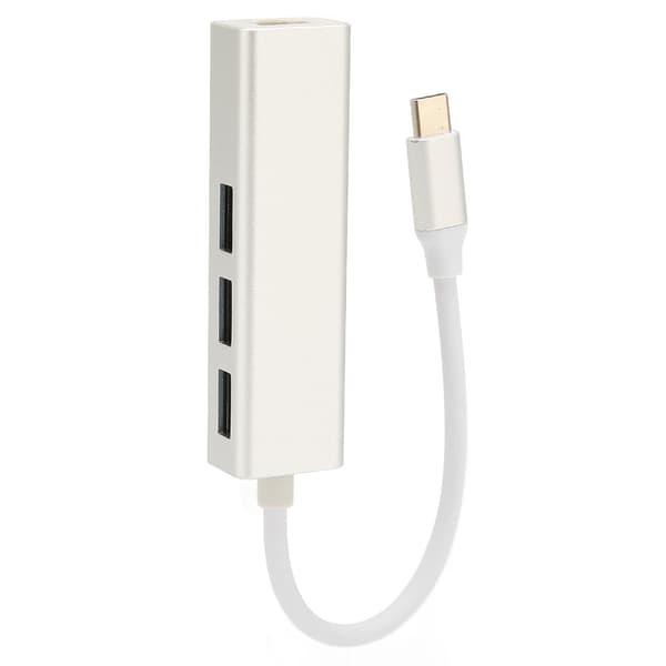 USB C til Ethernet Adapter med 3 USB 3.0 Porte Gigabit Høj Hastighed til Windows 7 og OS X