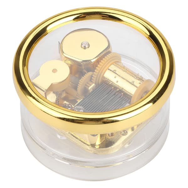 Transparent akryl rund musikboks-gave til børn (type 3)