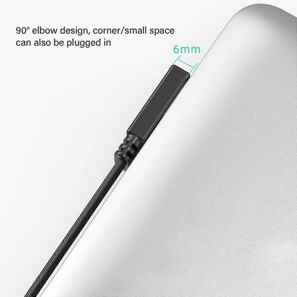 USB til Type C datakabel rask 2A lading høyhastighets 480 Mbps datasynkronisering bøyelig 90/rette hodekontakter ledning