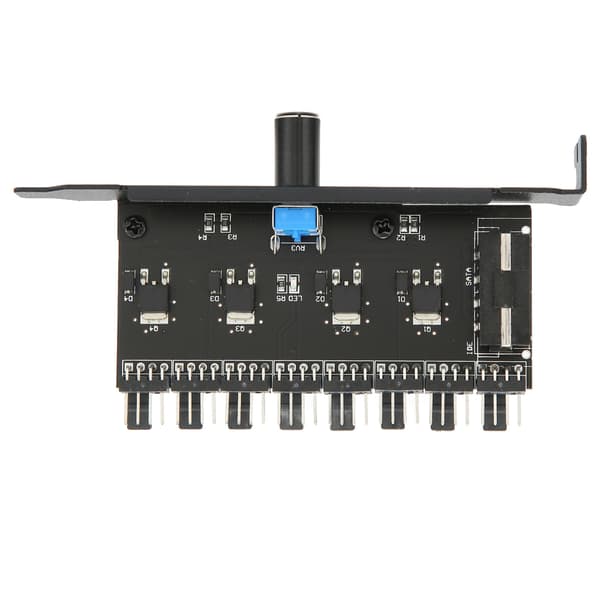 12V 3Pin 4Pin 8-kanals fläkthastighetskontroller med ratt för dator CPU-chassi IDE-gränssnitt
