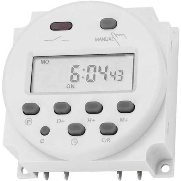 110V Timerbryter Digital Elektronisk LCD Tidsrelébryter Programmerbar LCD Digital Mikrodatamaskin Minikontroll Strøm Tim