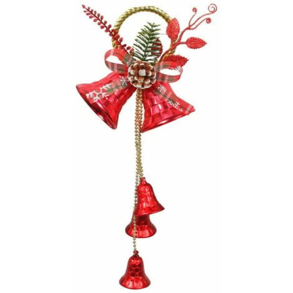 Stk Christmas Jingle Bells Dørbøjle Ornamenter Juletræspynt, Garland Bell Pendant Båndbuer DIY Tree D