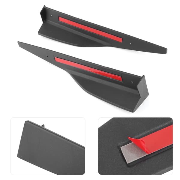 Ford Mustang Roush 2015 Plus Svarta Sidokjolar Tröskel Splitters Diffuser Winglet