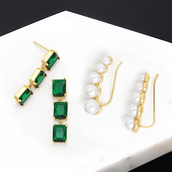 Korvakorut Vintage Zircon Pearl Muotikorut Ac9869 B
