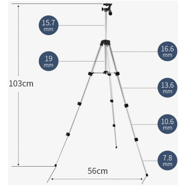 Teleskopisk stativ til laser nivelleringsenhed boble laser niveau krydslinje roterende laser byggeplads laser li