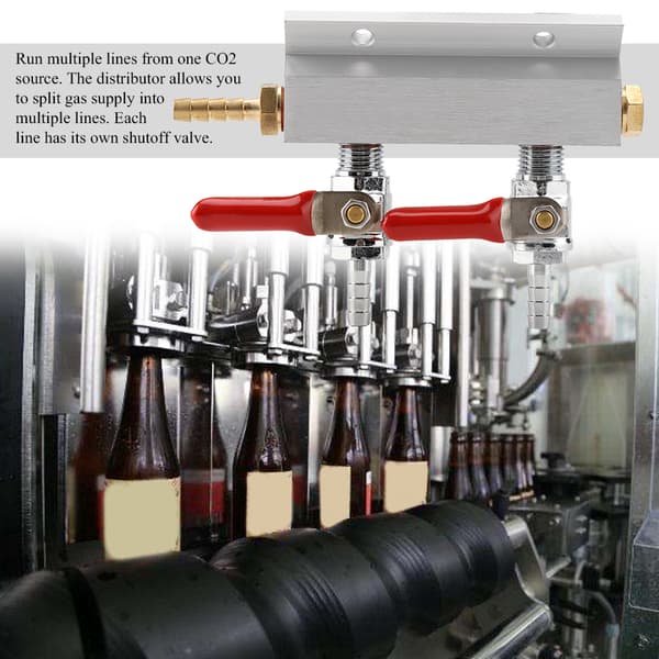 2-vejs CO2 Luft Gas Manifold Distributionssplitter til Hjemmebrygning