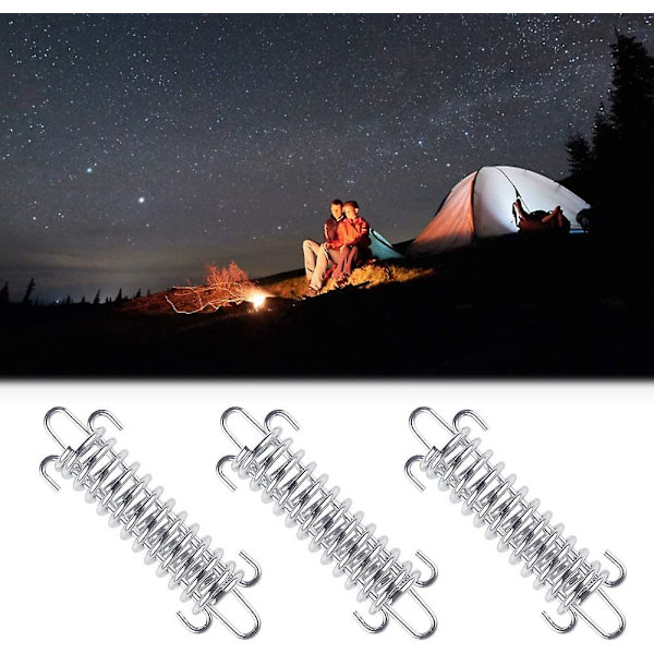 10 stk Heavy Duty telt reb, rustfrit stål telt reb spænde til vandring Camping Fiskeri Picnic Rejser