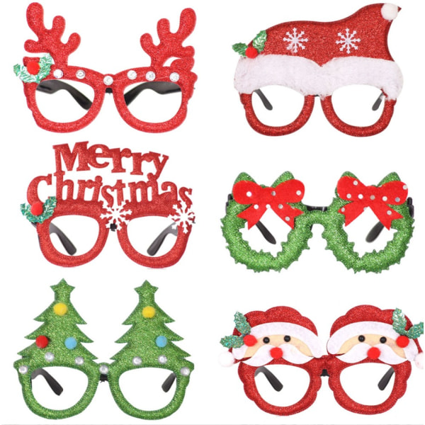 6 juledekorative briller (type B) B