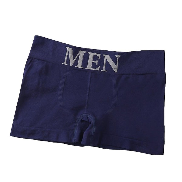 Män Letter Shorts Soft Comfort Underkläder Kalsonger Dark Blue