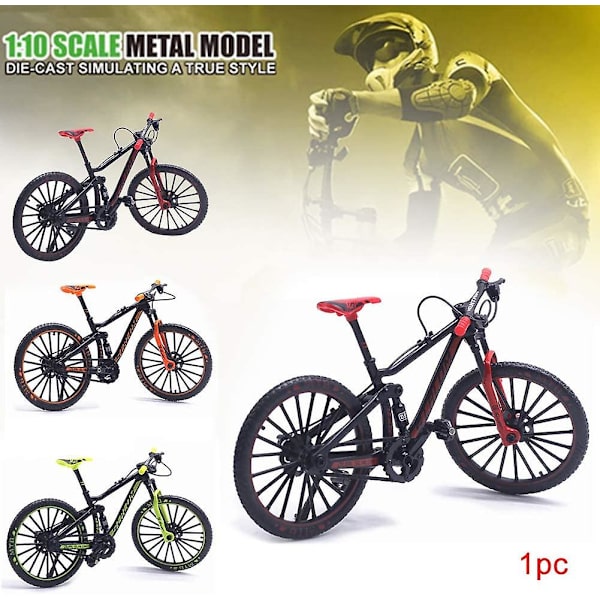 Finger mountainbike, metallcykel modell 1:10 modell cykling Diecast Toy Desk Craft Collection
