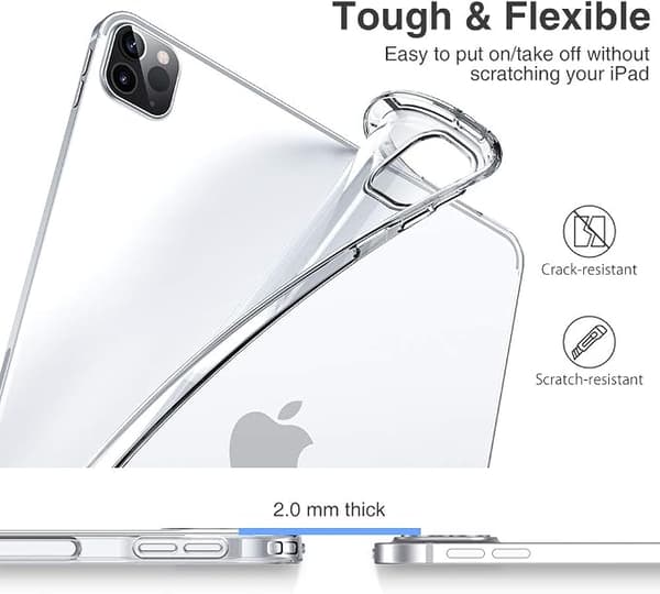 ESR Skyddsfodral för iPad Pro 12.9 2020/2018, TPU-baksida, Slim C