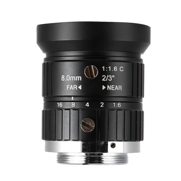 5MP HD 8mm Brännvidd Manuell Bländare C-Mount Säkerhetskameralins