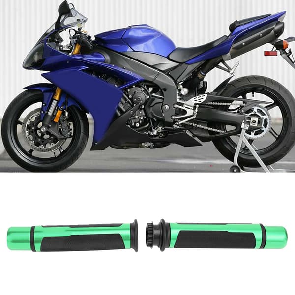 2 st 22 mm Halkskydd CNC Motorcykelstyre Greppskydd Grön för Modifiering