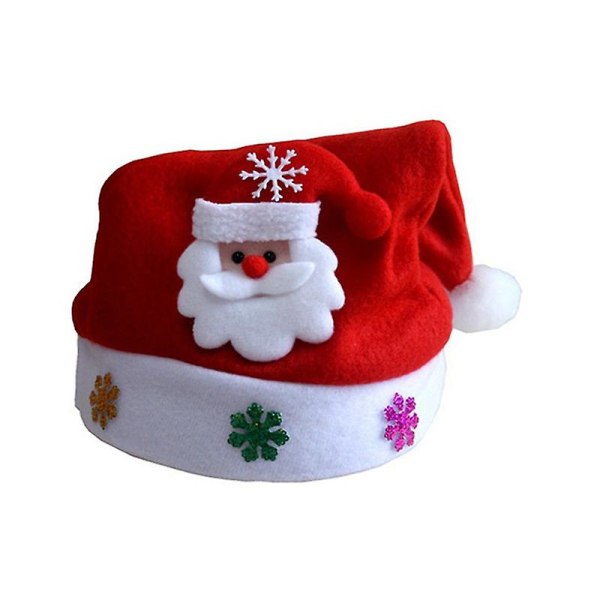 3 Pack Christmas Hat Punainen Joulupukki Lumiukkoja Poro Joulu