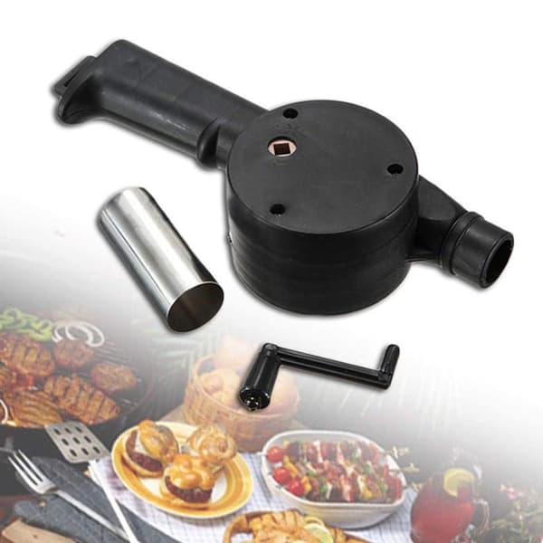 Bærbar Håndsveiv Luftblåser 25cm for Grill og Camping
