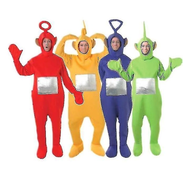 Halloween Vuxen Teletubbies kostym för förälder-barn -1 yellow