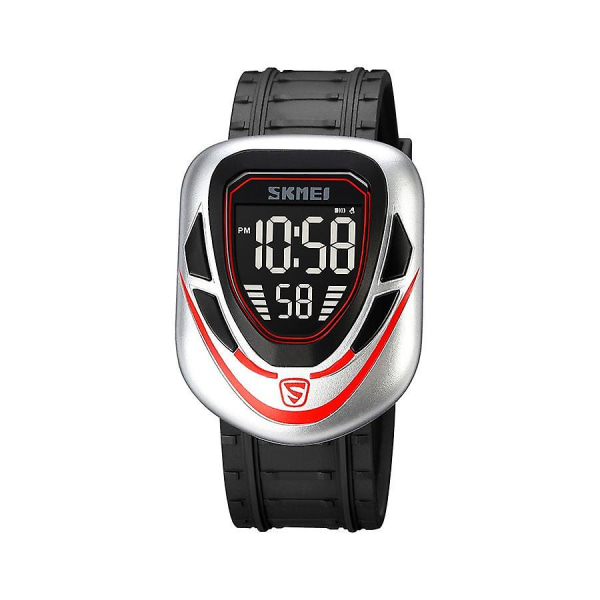 Herrmode utomhussport multifunktionslarm 5 bar vattentät digital watch 1833