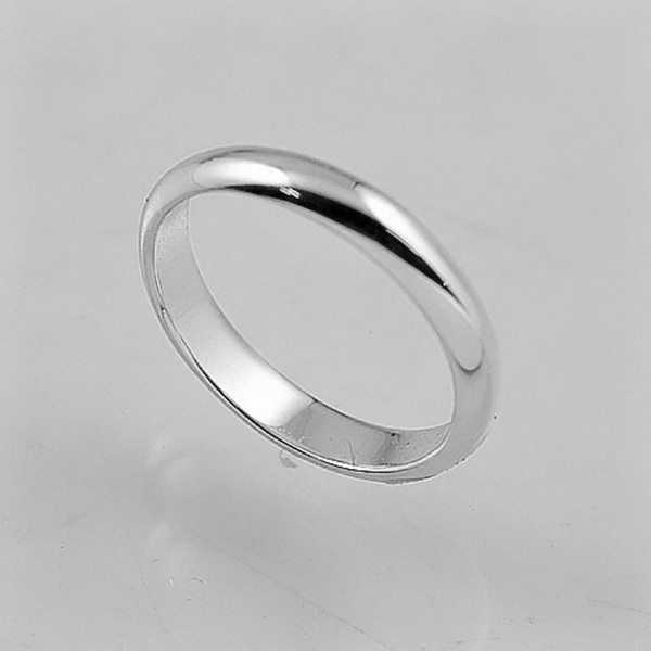 Finger Ring Elegant Finger Smykker Titanium Stål Par Band Finger Ring For Party Silver US 6