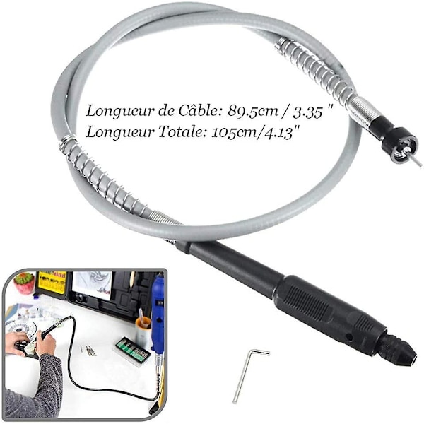 Multifunktionellt flexibelt skaft med 0,3-3,2 mm nyckellös chuck Flexibelt förlängningssladdskaft för roterande slipverktyg