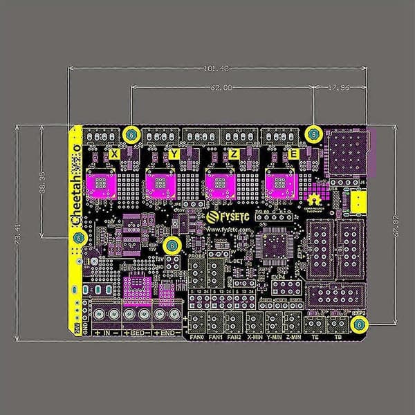 Cheetah V2.0 32-bit kort för Voron V0 Voron V0.1 Cr10 Ender-3